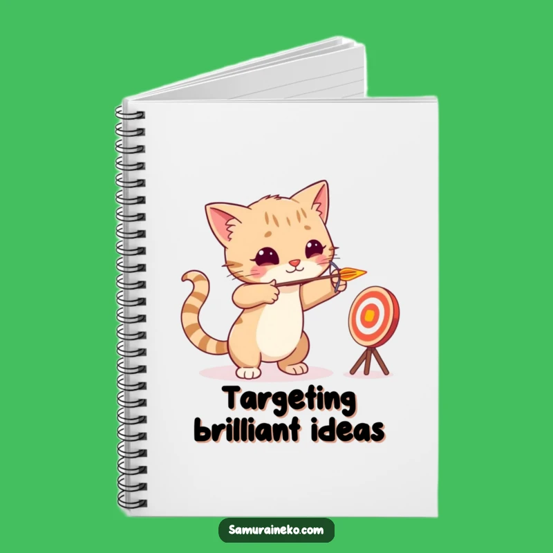 Funny Cat Archer Notebook - Tiny Arrow Target Practice Journal