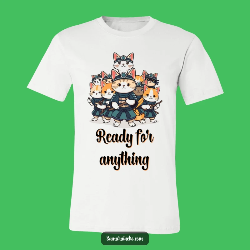 Funny Cat Samurai Fun T-Shirt: Show Your Playful Warrior Spirit