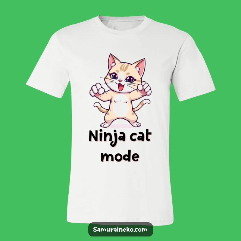 Funny Fighting Cat T-Shirt - Dynamic Action Pose & Cool Gift