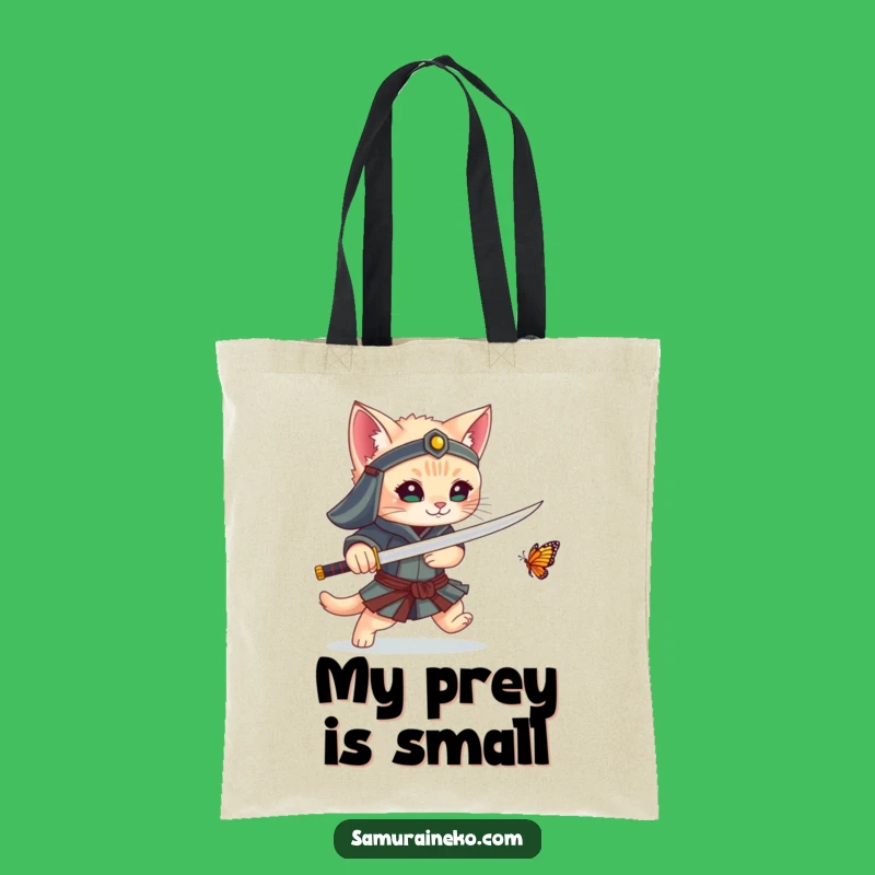 Funny Kitten Samurai Tote Bag: Carry Your Adventures in Style