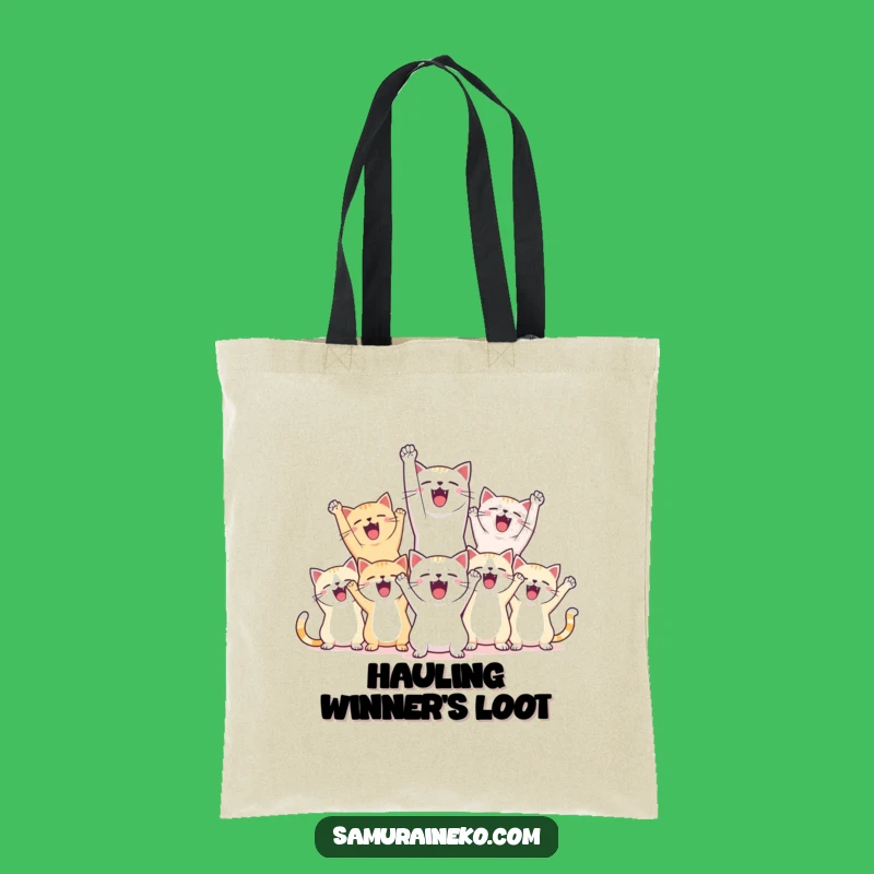 Funny Tote Bag: Victory Cats - Carry Your Victories in Style, Great Gift