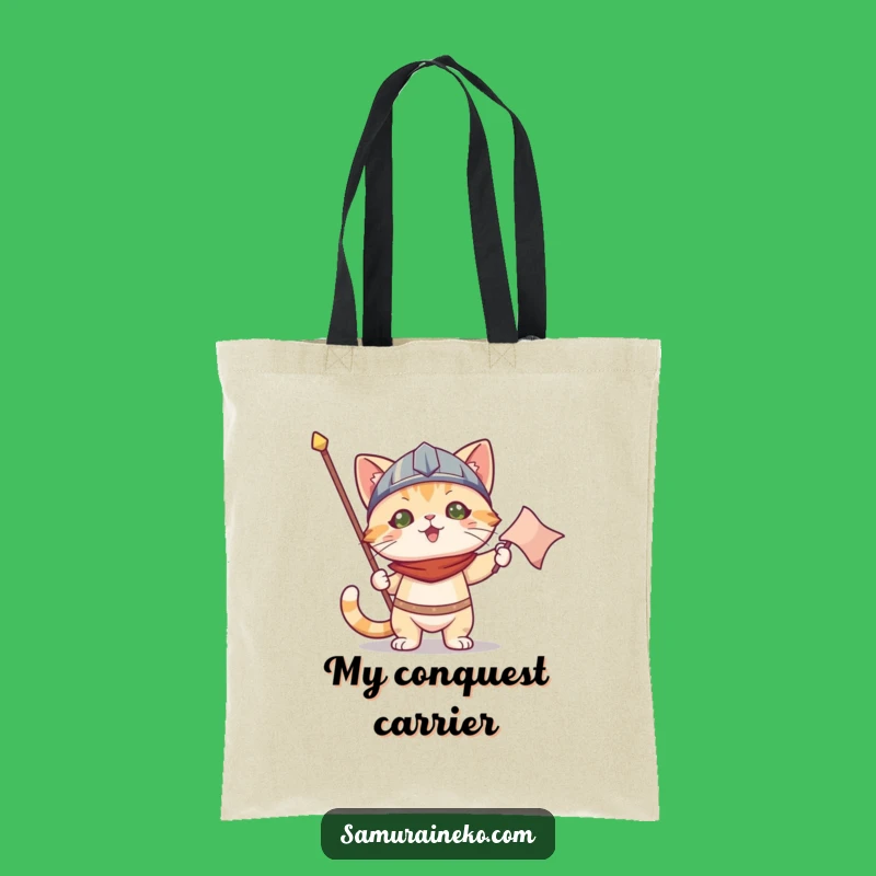 Funny Cat Helmet Tote Bag: Carry Your Victories with Style